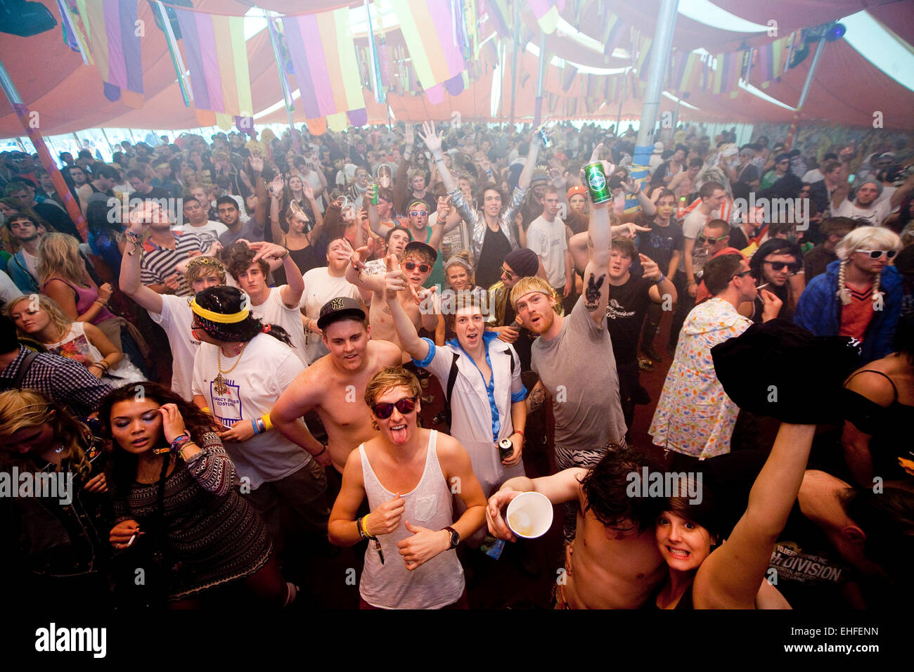 La Bollywood tenda al Bestival sull'Isola di Wight 2011. Foto Stock