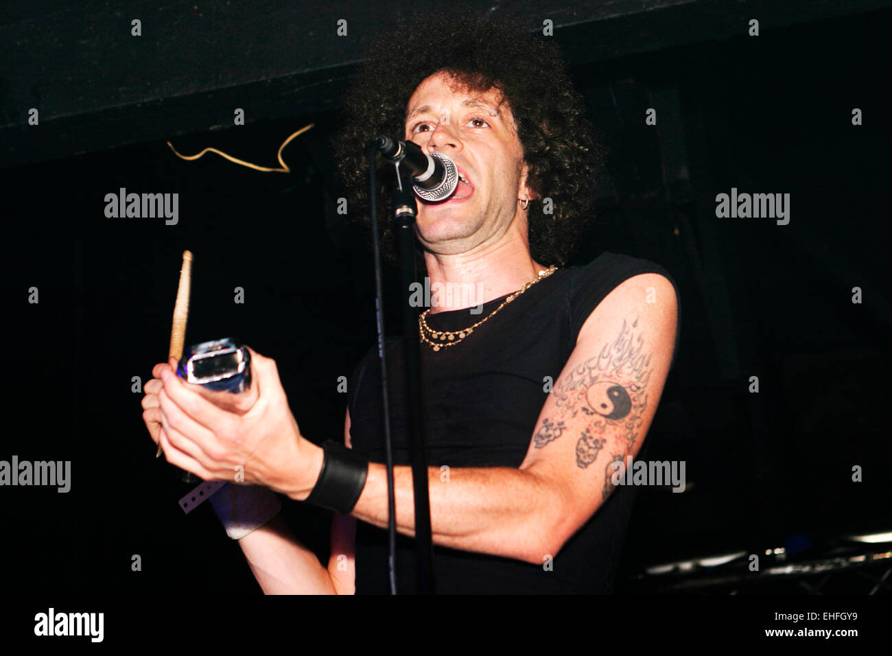 Capitano Coma dal vivo sul palco XFM presso la croce TDK Festival centrale di Londra. Foto Stock