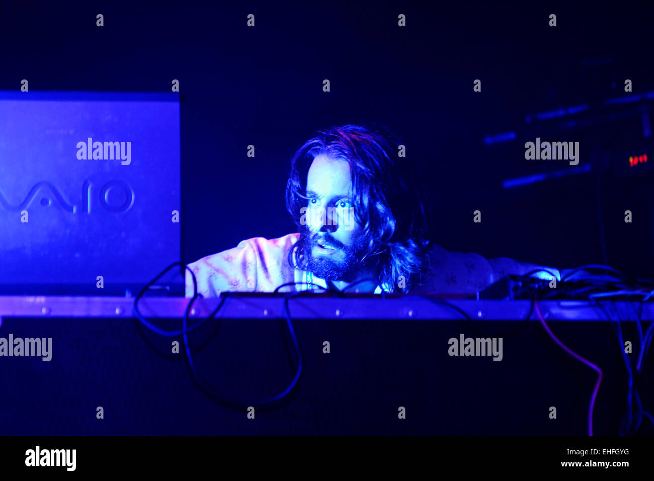 Blackstrobe live su XFM stage presso la croce TDK Festival centrale di Londra. Foto Stock