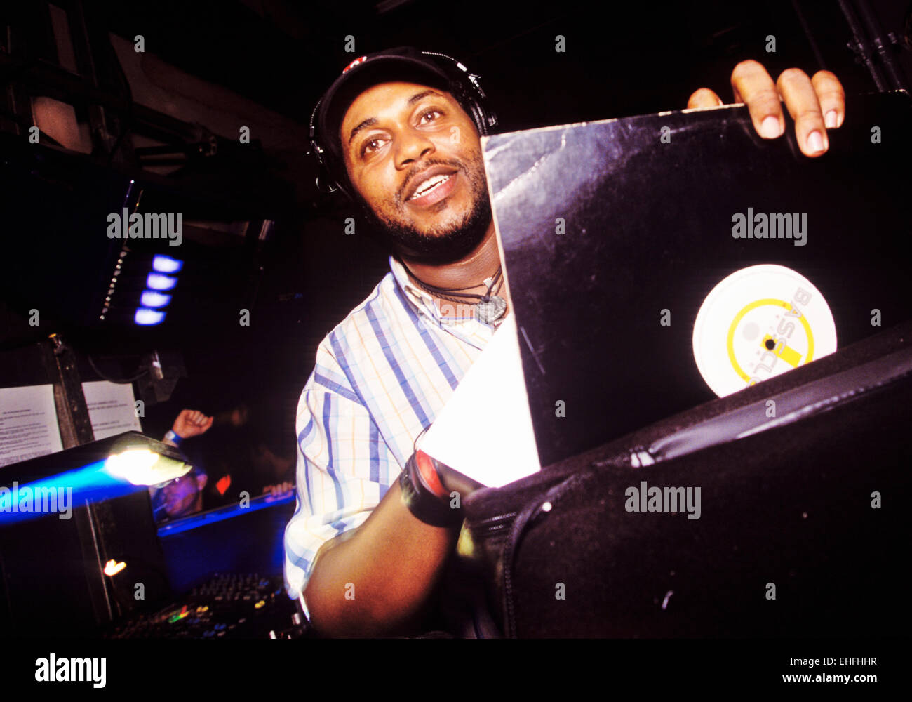 Derrick Carter DJ al Classic Records @ la fine di Londra. Foto Stock