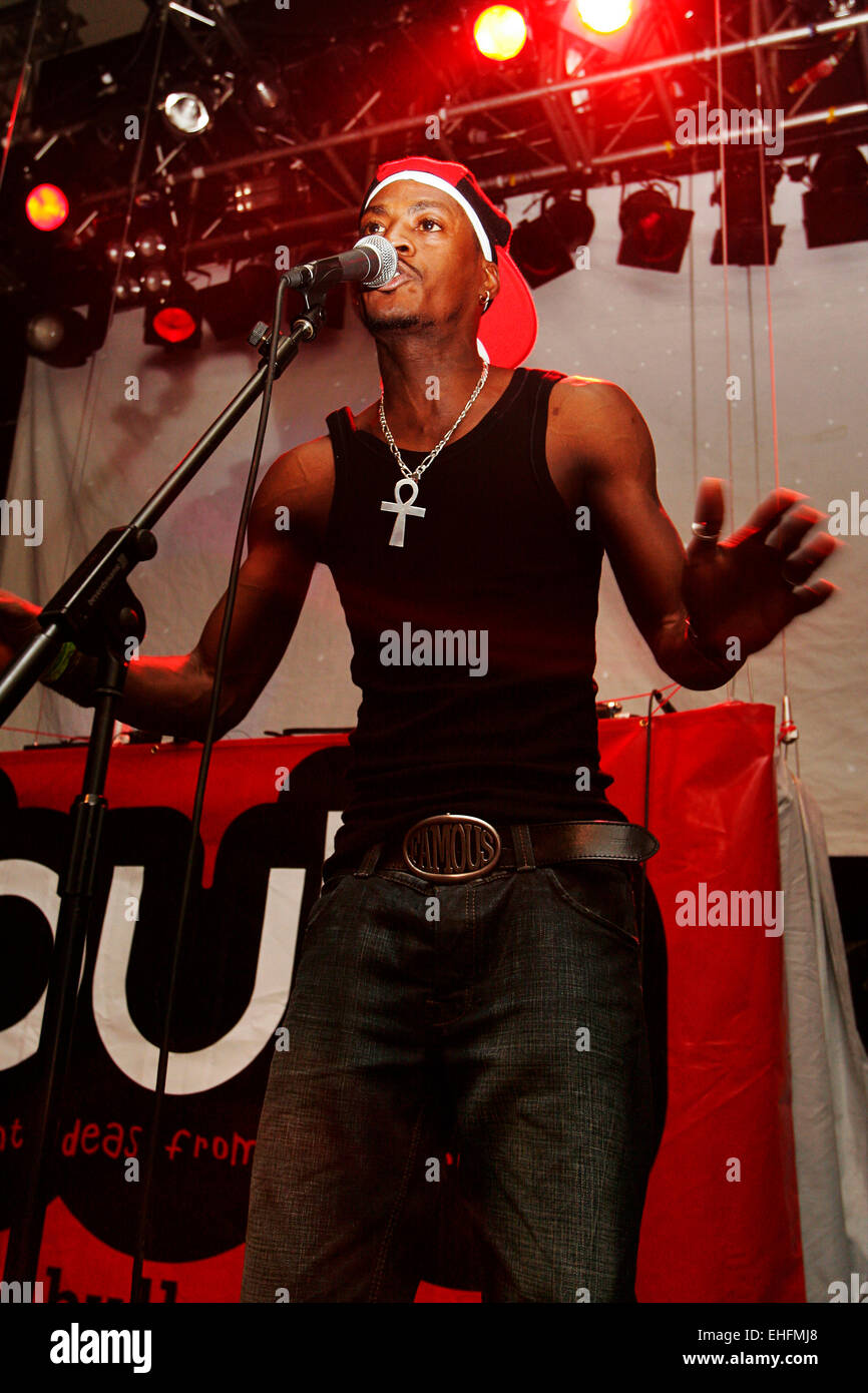 Leximan live al Latin hip hop e Reggaeton Festival presso il Carling Academy Islington Londra. Foto Stock