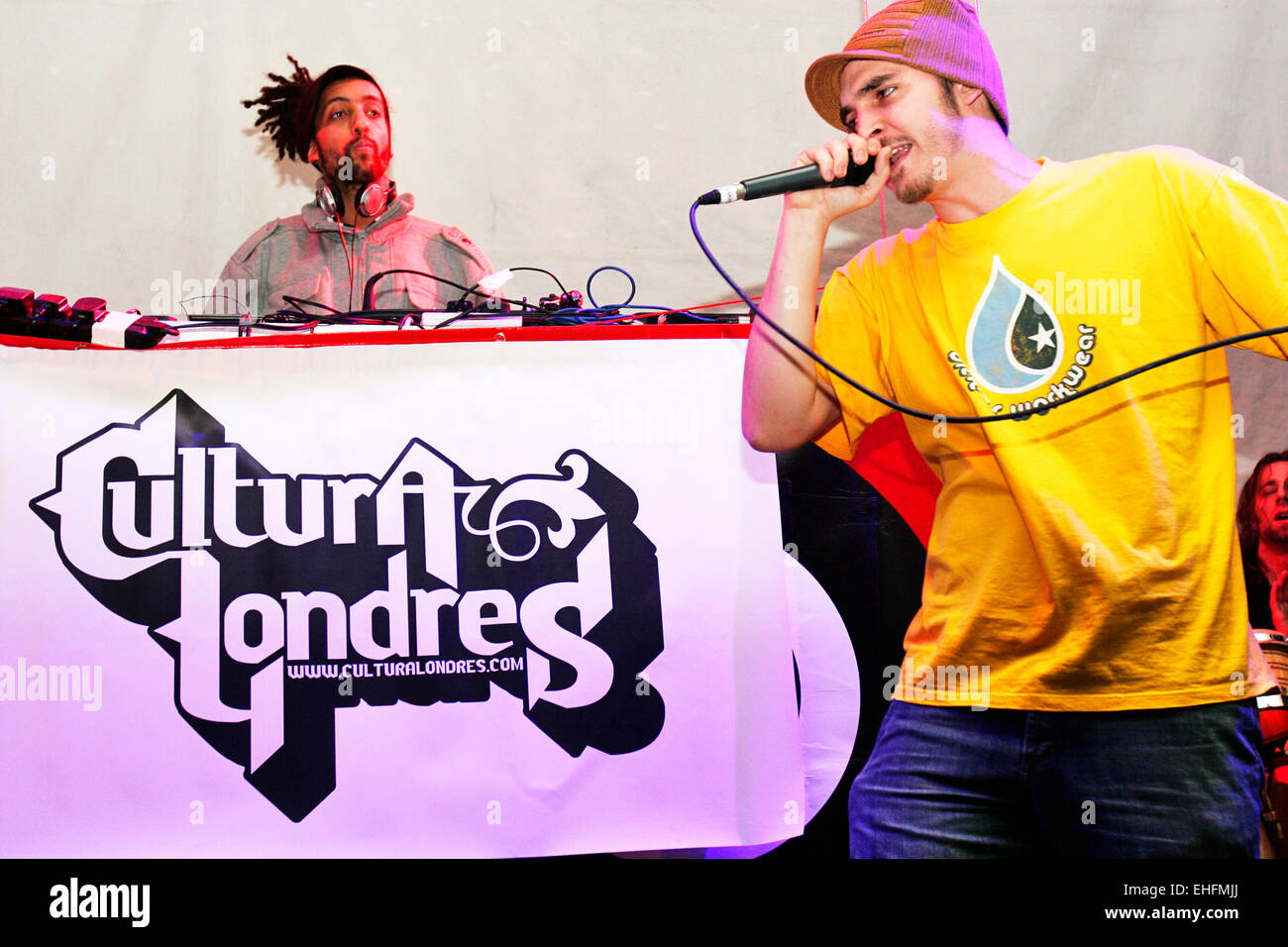 Cultura Londres live al Latin hip hop e Reggaeton Festival presso il Carling Academy Islington Londra. Foto Stock