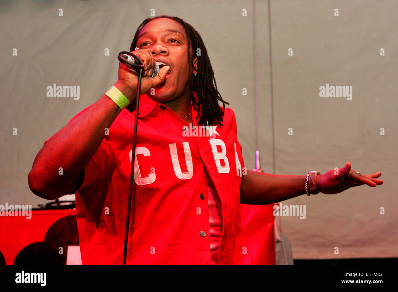 Kid Afrika live al Latin hip hop e Reggaeton Festival presso il Carling Academy Islington Londra. Foto Stock