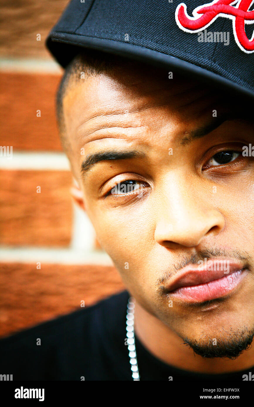 Ritratto di T.I. (Aka punta) in Atlanta in Georgia negli Stati Uniti. Foto Stock