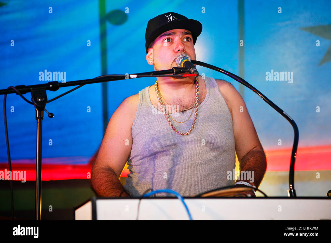 Chromeo live al Field Day festival nel Parco Victoria di Londra. Foto Stock