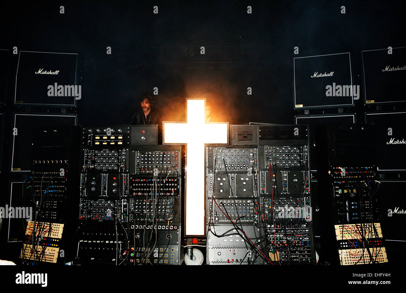 Giustizia vivere nel campo giorni del festival nel Parco Victoria di Londra. Foto Stock