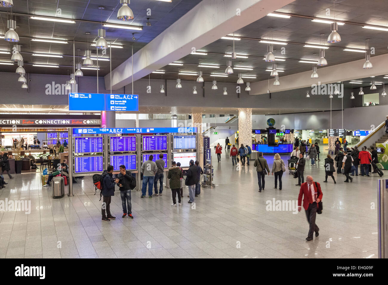 Interno del l'Aeroporto Internazionale di Francoforte Foto Stock