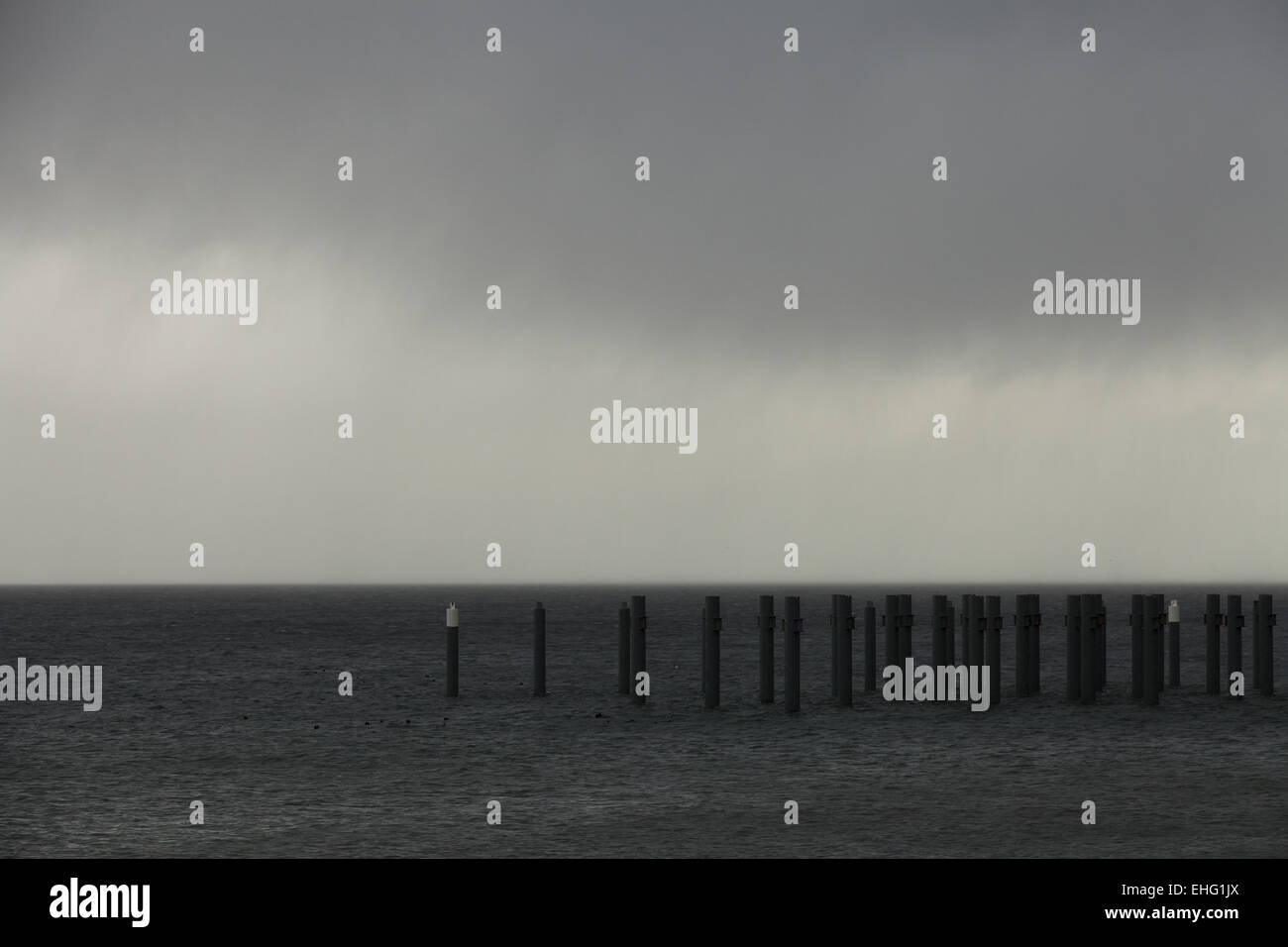 Brutto tempo al di sopra della regione del Mar Baltico Foto Stock