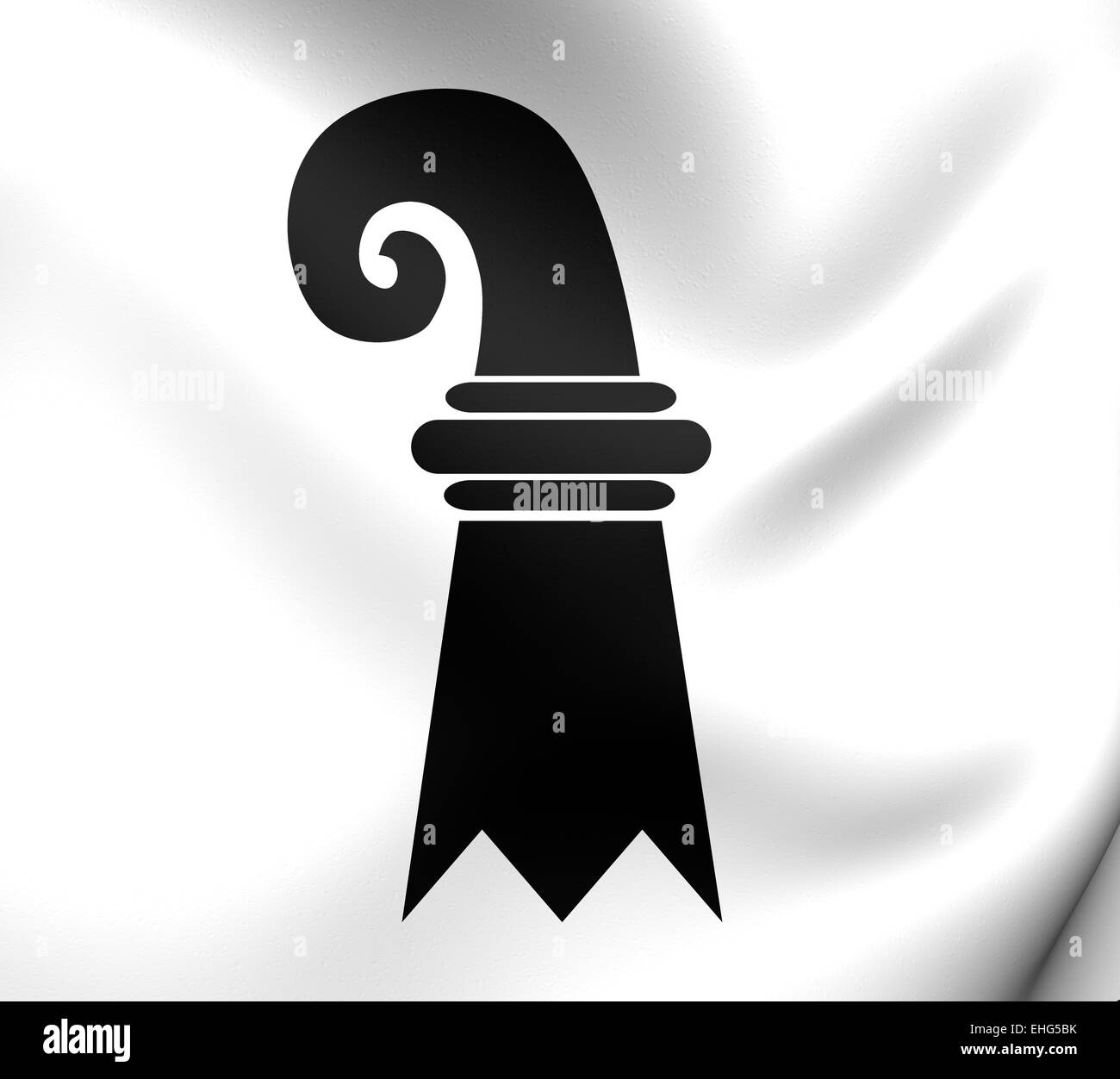 Bandiera di Basilea, in Svizzera. Close up. Foto Stock