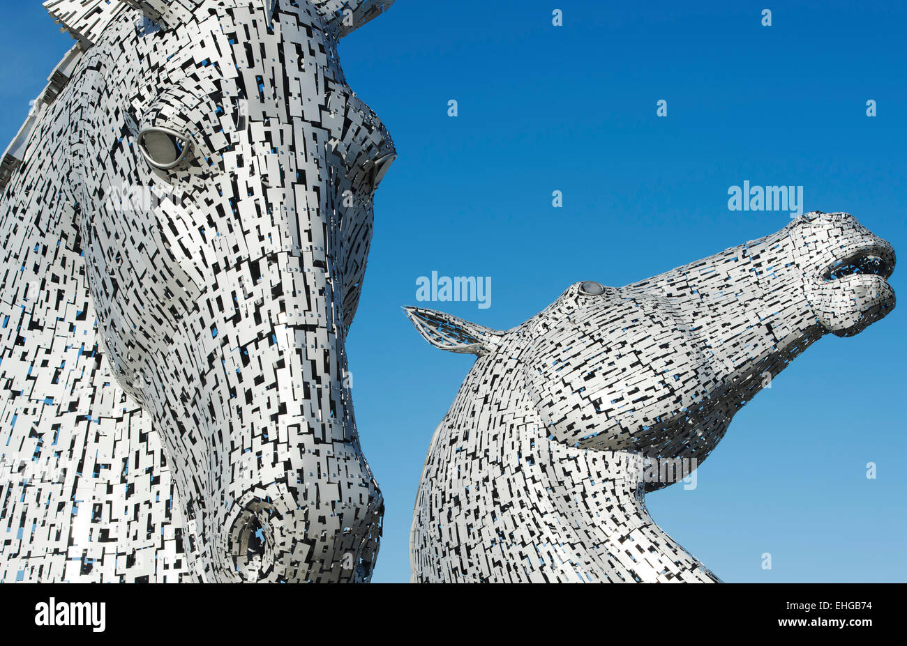 Il Kelpies. Falkirk. Scozia Foto Stock