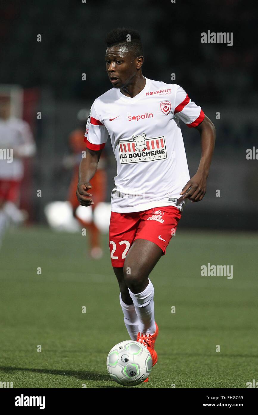 Abdou COULIBALY - 06.03.2015 - Nancy / Laval - 27eme journee de Ligue 2 .Photo : Fred Marvaux icona / Sport Foto Stock