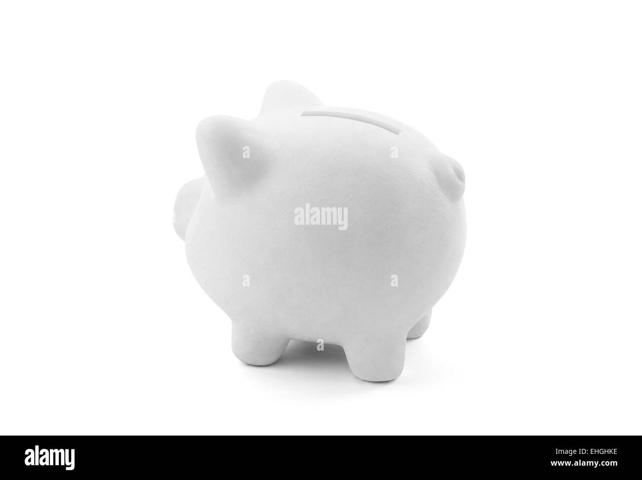 White salvadanaio con tracciato di ritaglio Foto Stock