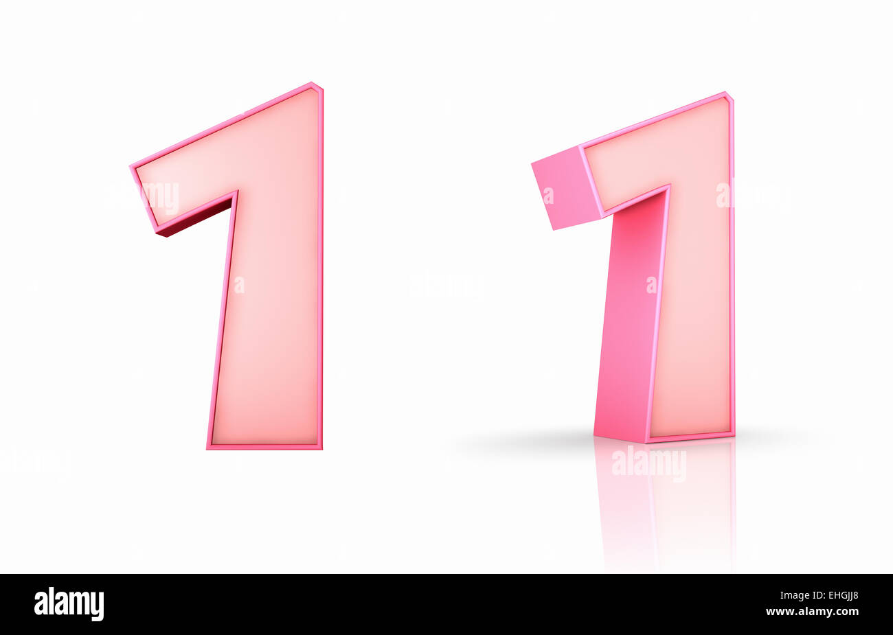 Colore rosa numero uno Foto Stock