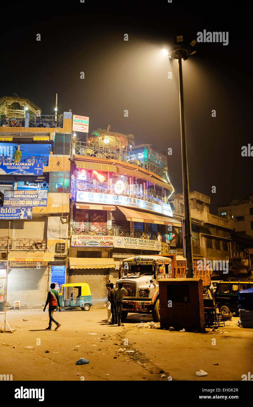 Bazar principale accanto alla Stazione Ferroviaria di New Delhi. Foto Stock