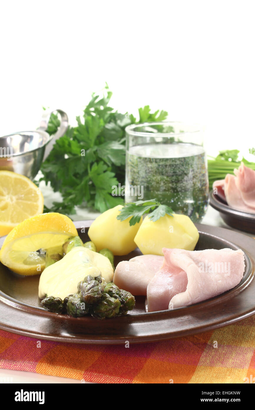 asparagi verdi Foto Stock
