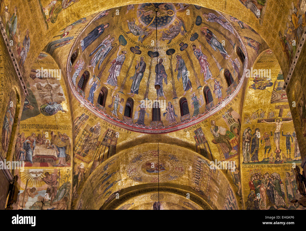 Interno del la Basilica di San Marco a Venezia, Italia. Foto Stock