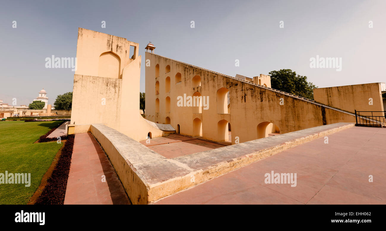 I mondi più grande meridiana a Jantar Mantar Observatory a Jaipur. Foto Stock