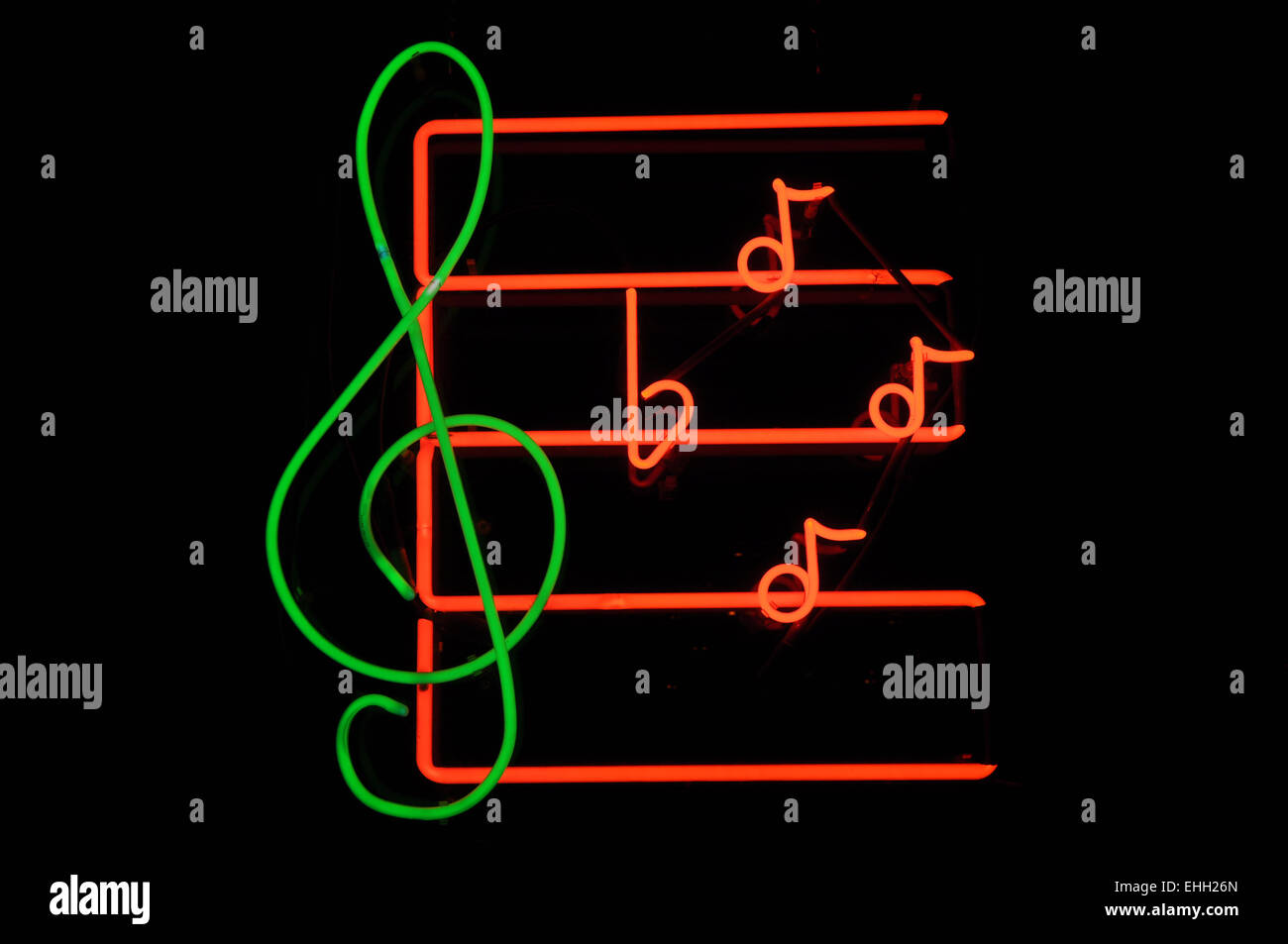 Music note neon light sign immagini e fotografie stock ad alta ...
