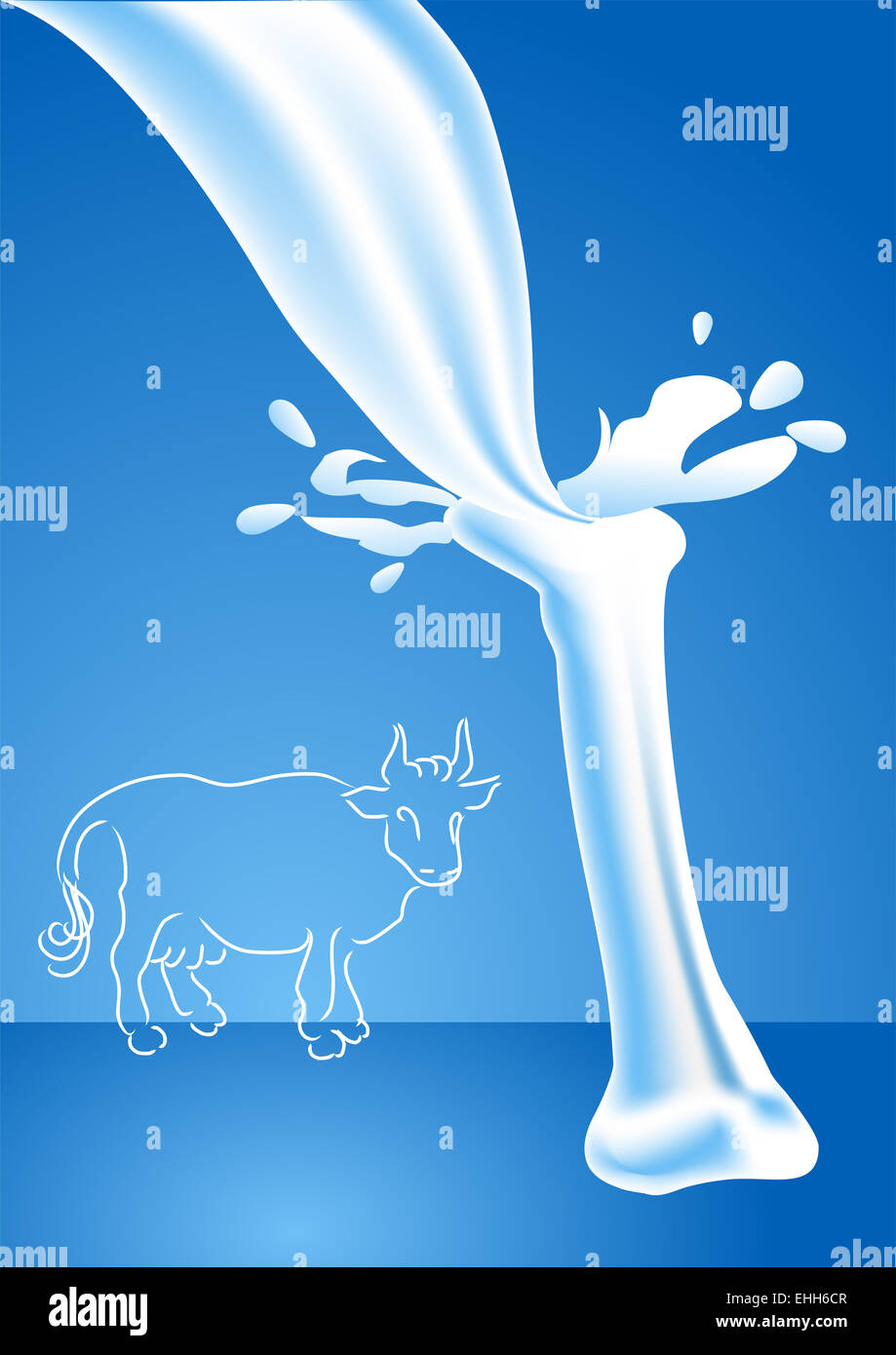 Il latte di vacca è buono per le tue ossa Foto stock - Alamy