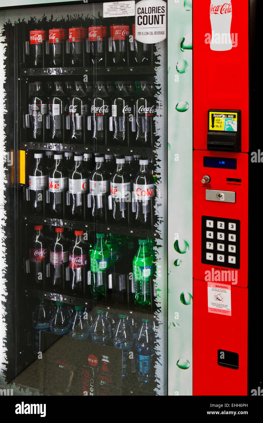 Coca Cola vending machine - USA Foto Stock