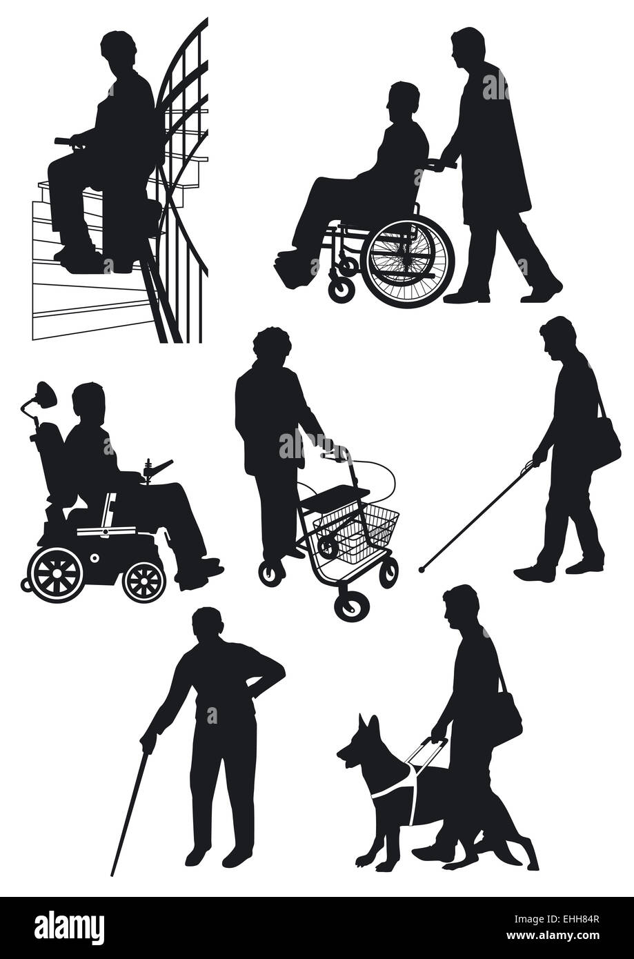 Persone disabili Foto Stock