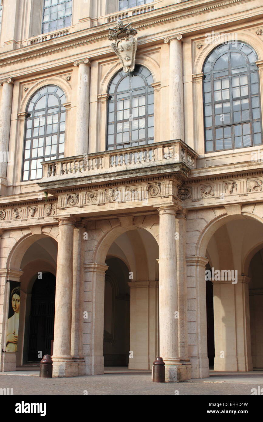 Facciata di Palazzo Barberini a Roma Foto Stock