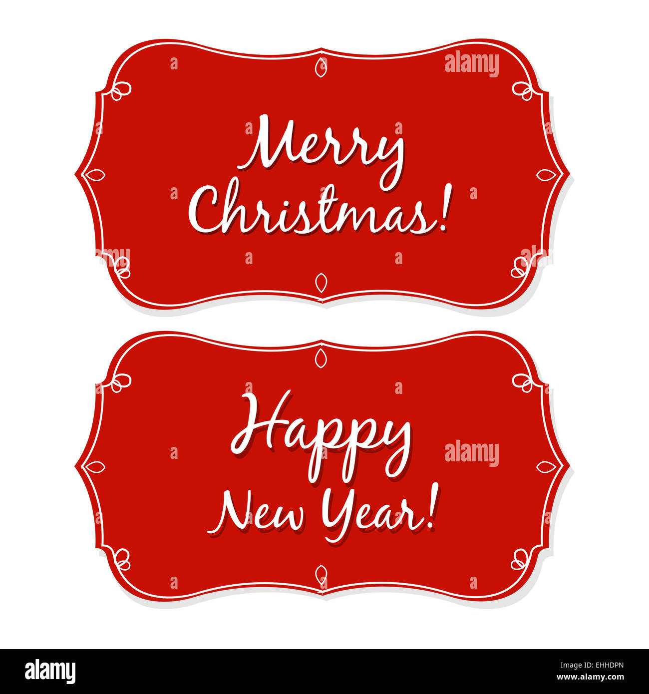 Nuovo anno e Natale Badge Vintage Foto Stock