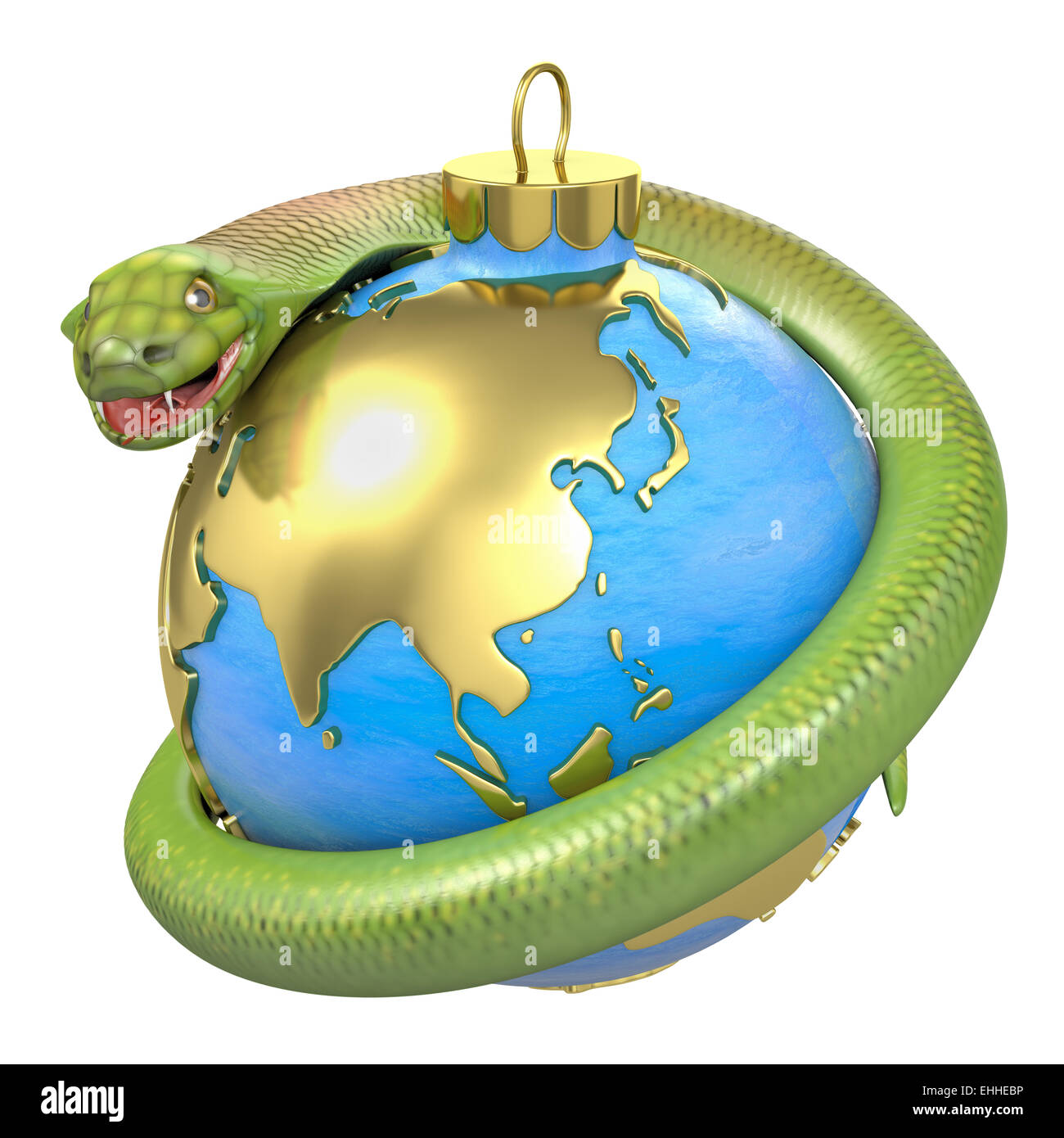 Cobra su un natale Pallina, Asia parte Foto Stock