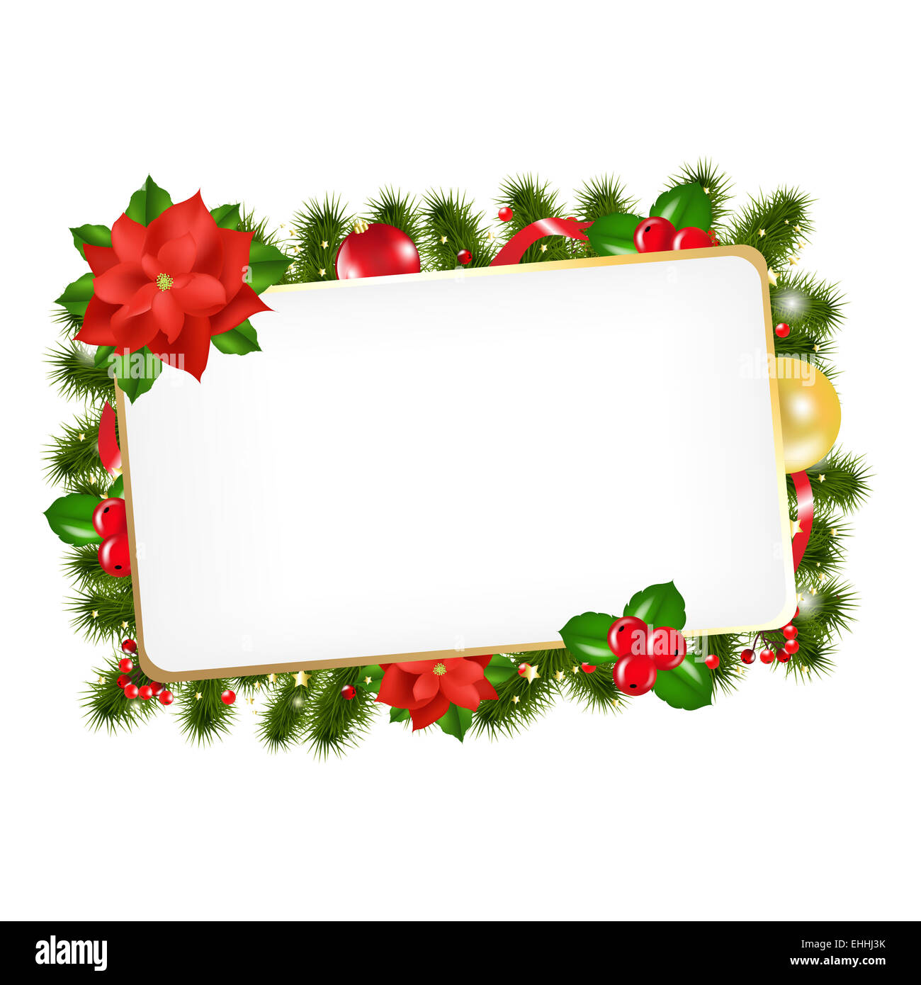 Xmas Vintage blank gift Tag Foto Stock