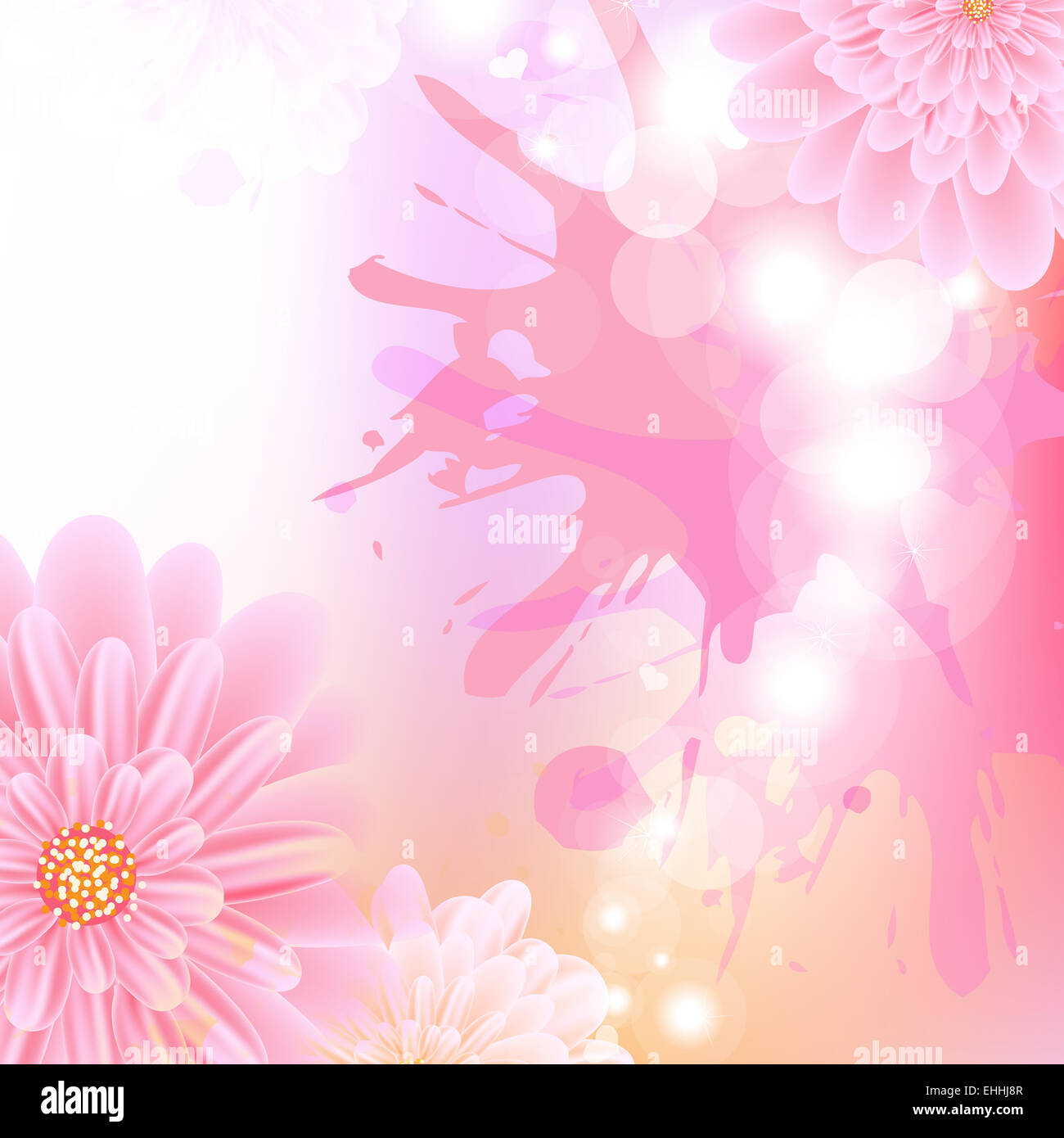 Gerber e spruzzi di vernice Foto Stock