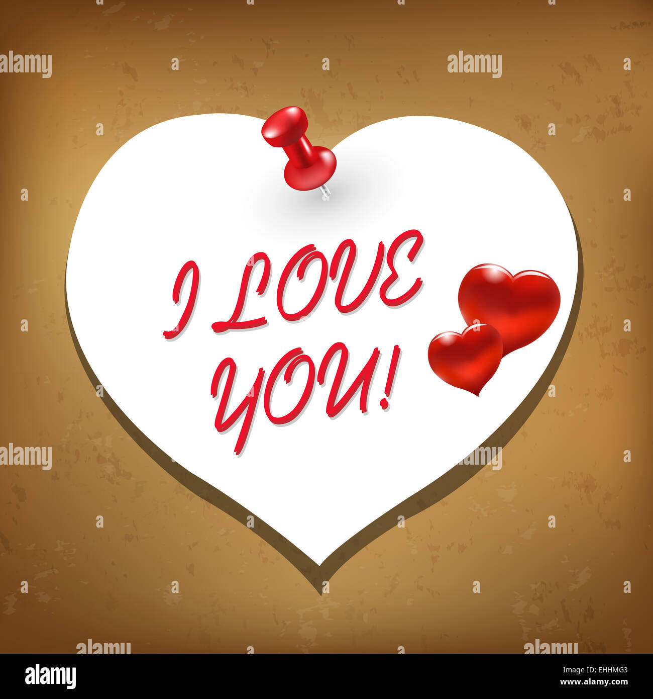 Cuore vuoto Tag regalo Foto Stock