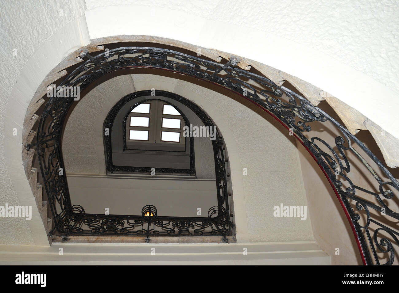 Art nouveau scalinata a Cracovia Polonia Foto Stock