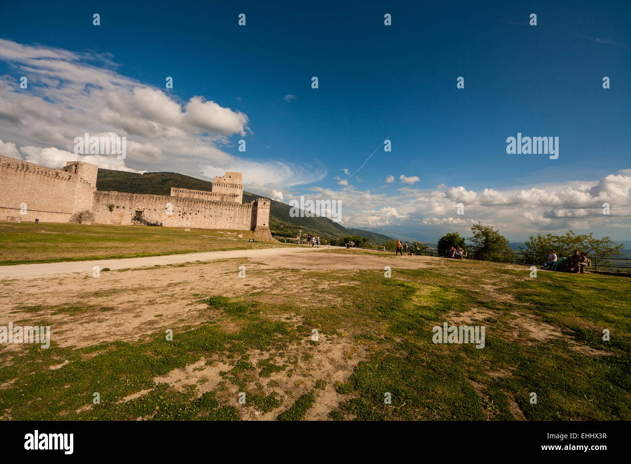 Importante Fortezza, Assisi, Perugia, Umbria, Italia Foto Stock