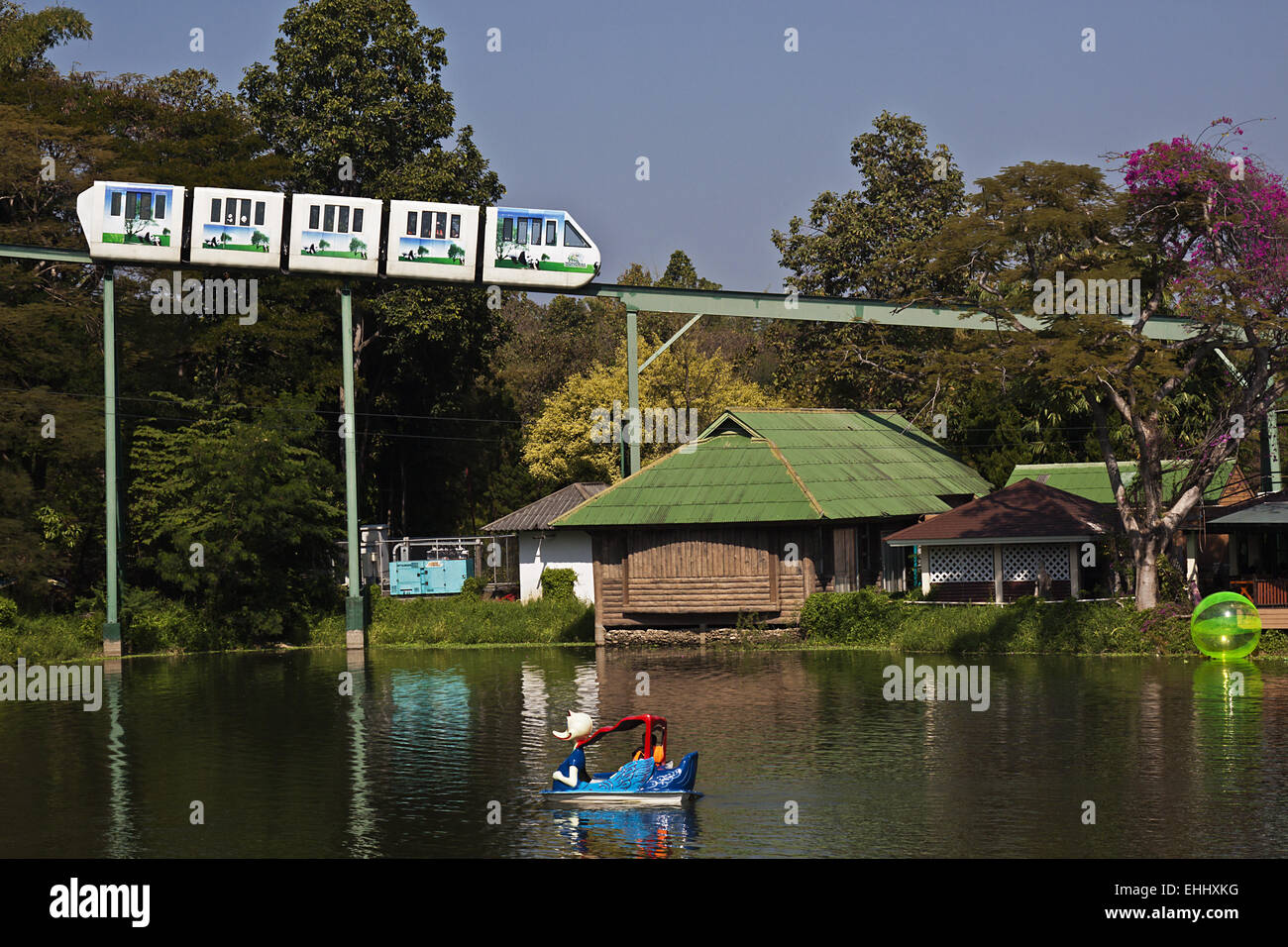 Ferrovia sopraelevata Foto Stock