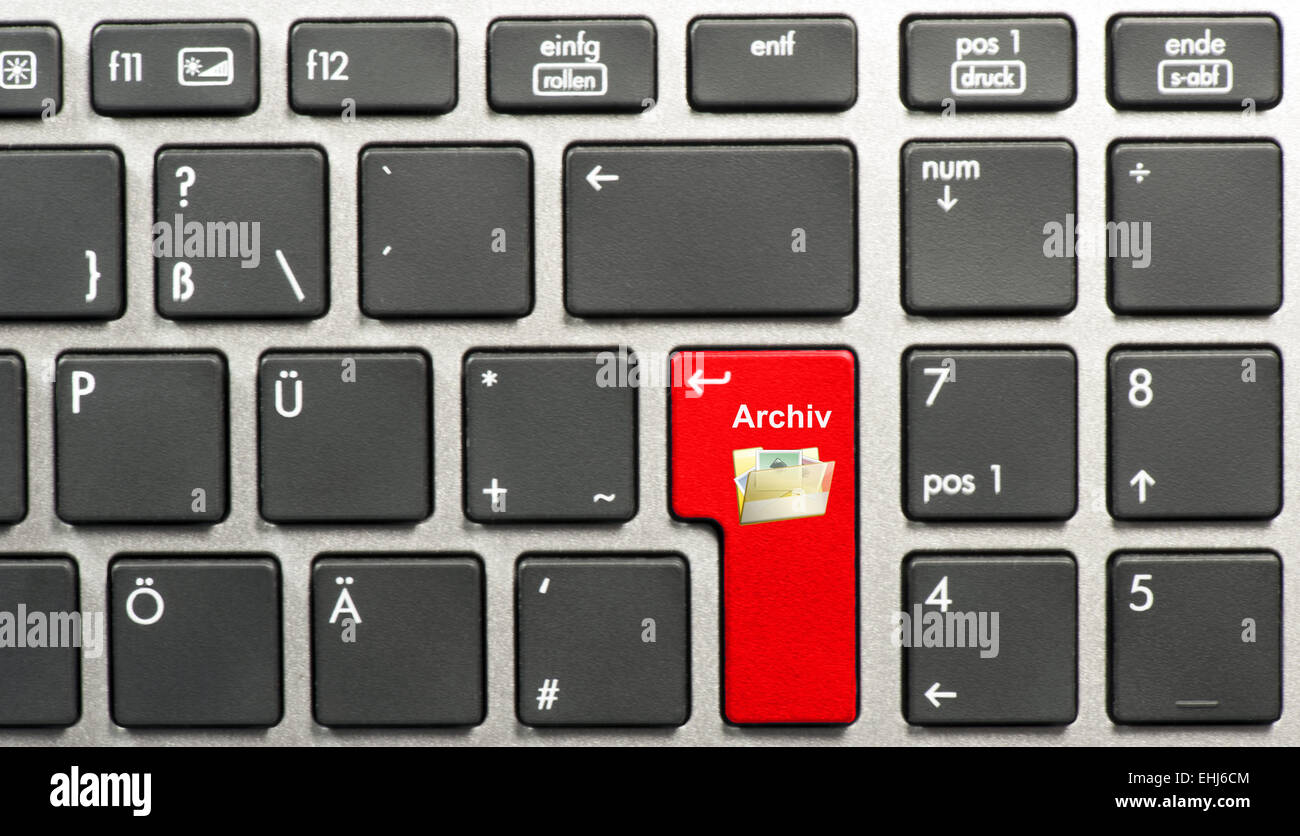 Tastiera e archivi Foto Stock