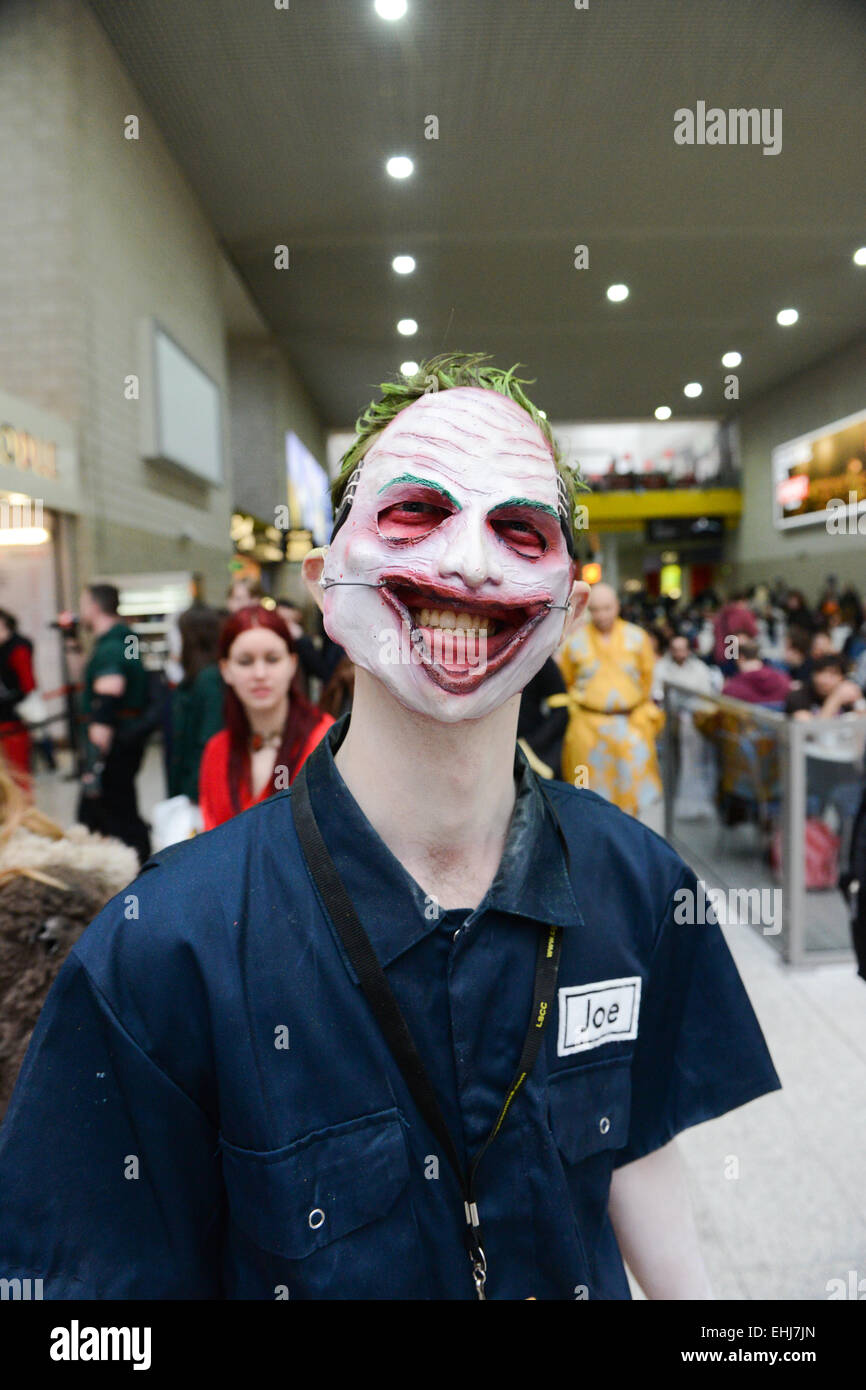 Excel, London REGNO UNITO. Il 14 marzo 2015. Cosplay è sul display il London Super Comic Convention che si terrà a Londra Excel questo fine settimana. Credito: Matteo Chattle/Alamy Live News Foto Stock