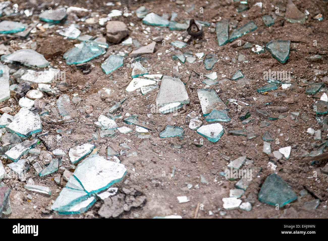 Cocci di vetro per gli sfondi e le sovrapposizioni Foto Stock