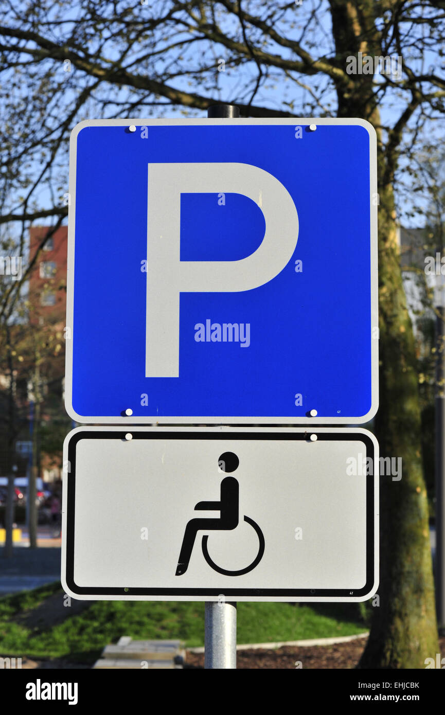 Parcheggio per disabili Foto Stock