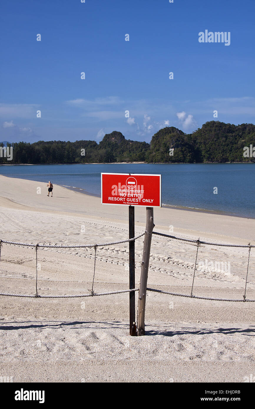 Spiaggia privata Foto Stock