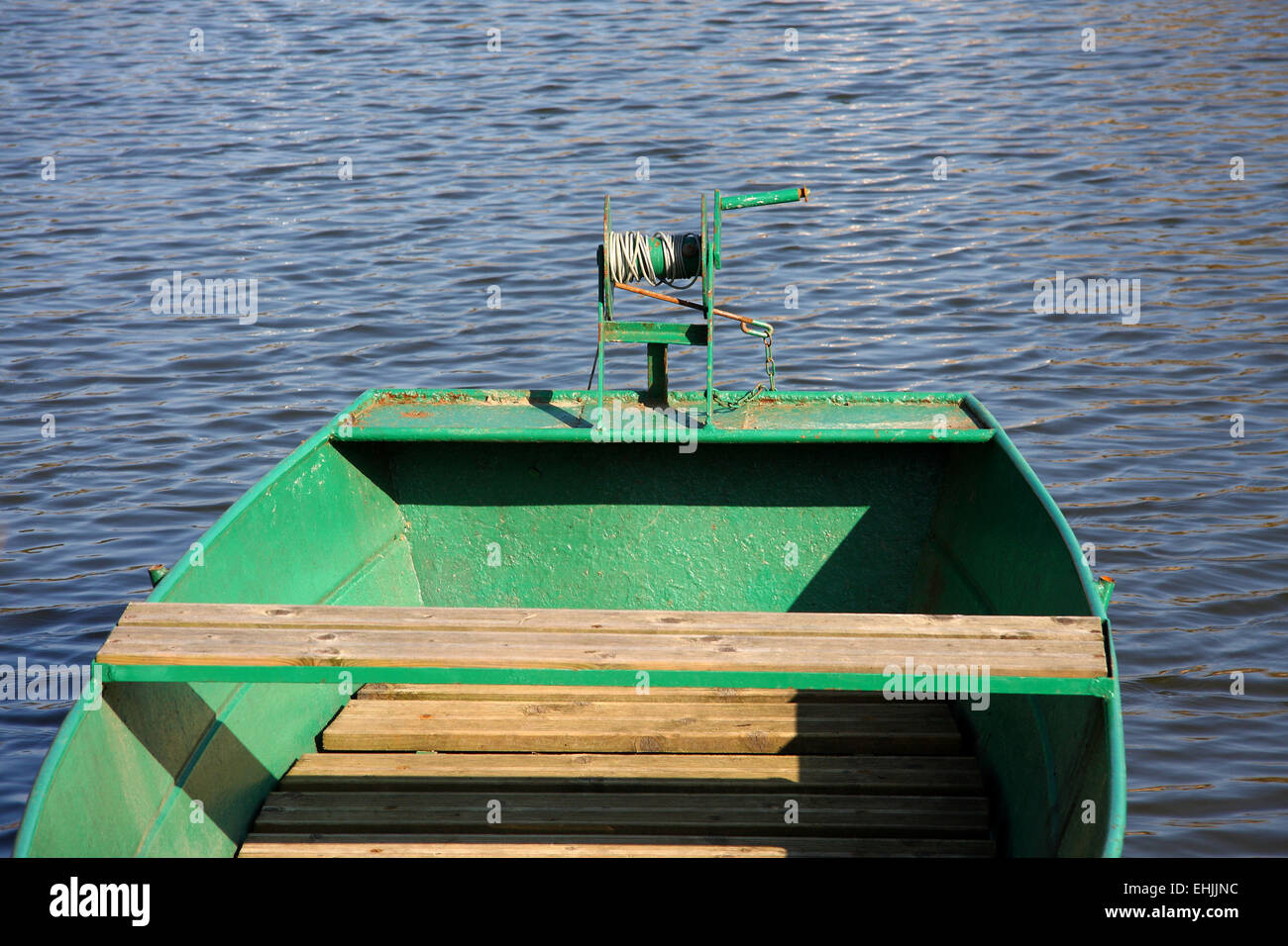 Barca con il verricello Foto Stock