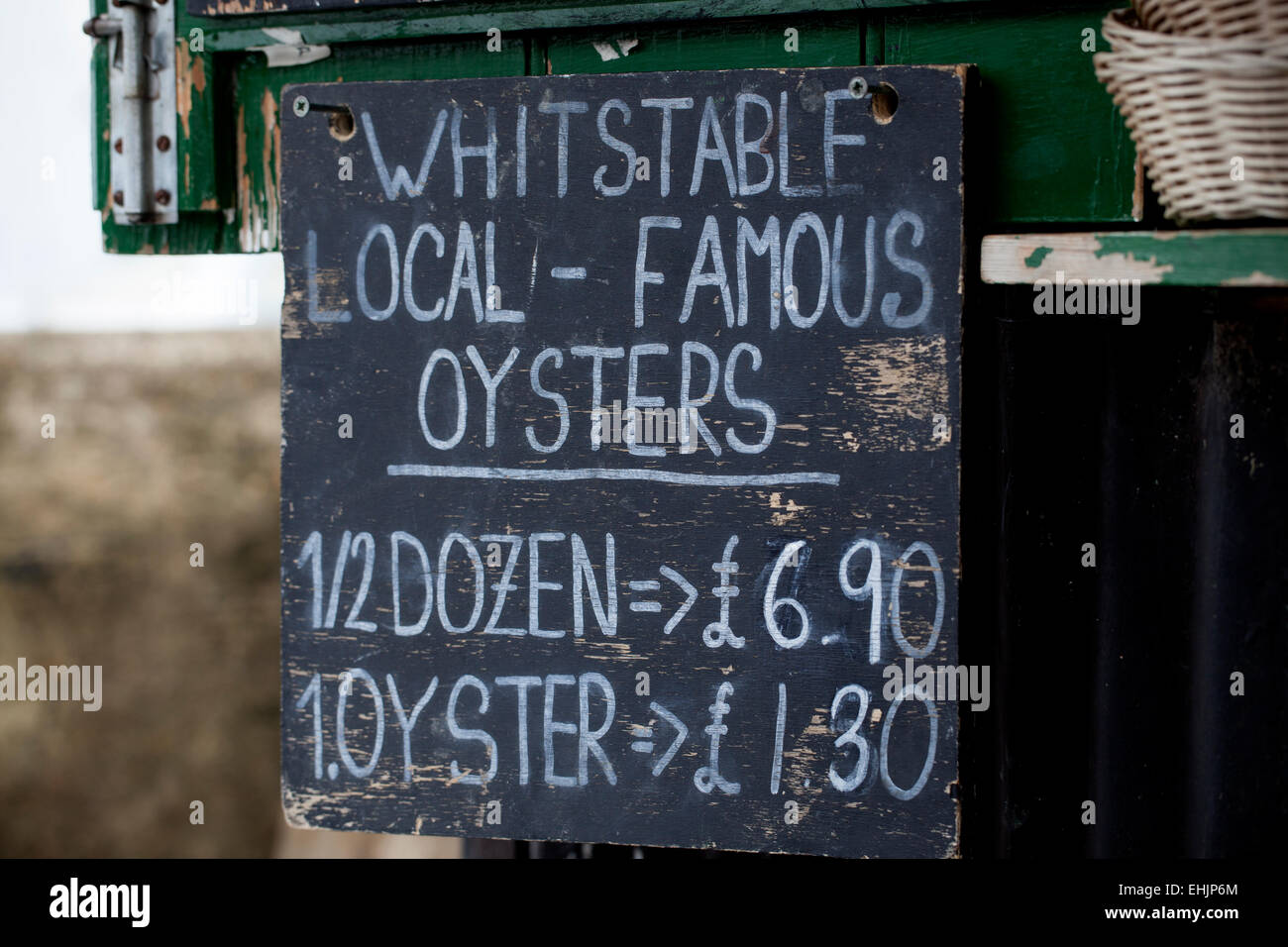 Oyster stallo a Whitstable Foto Stock