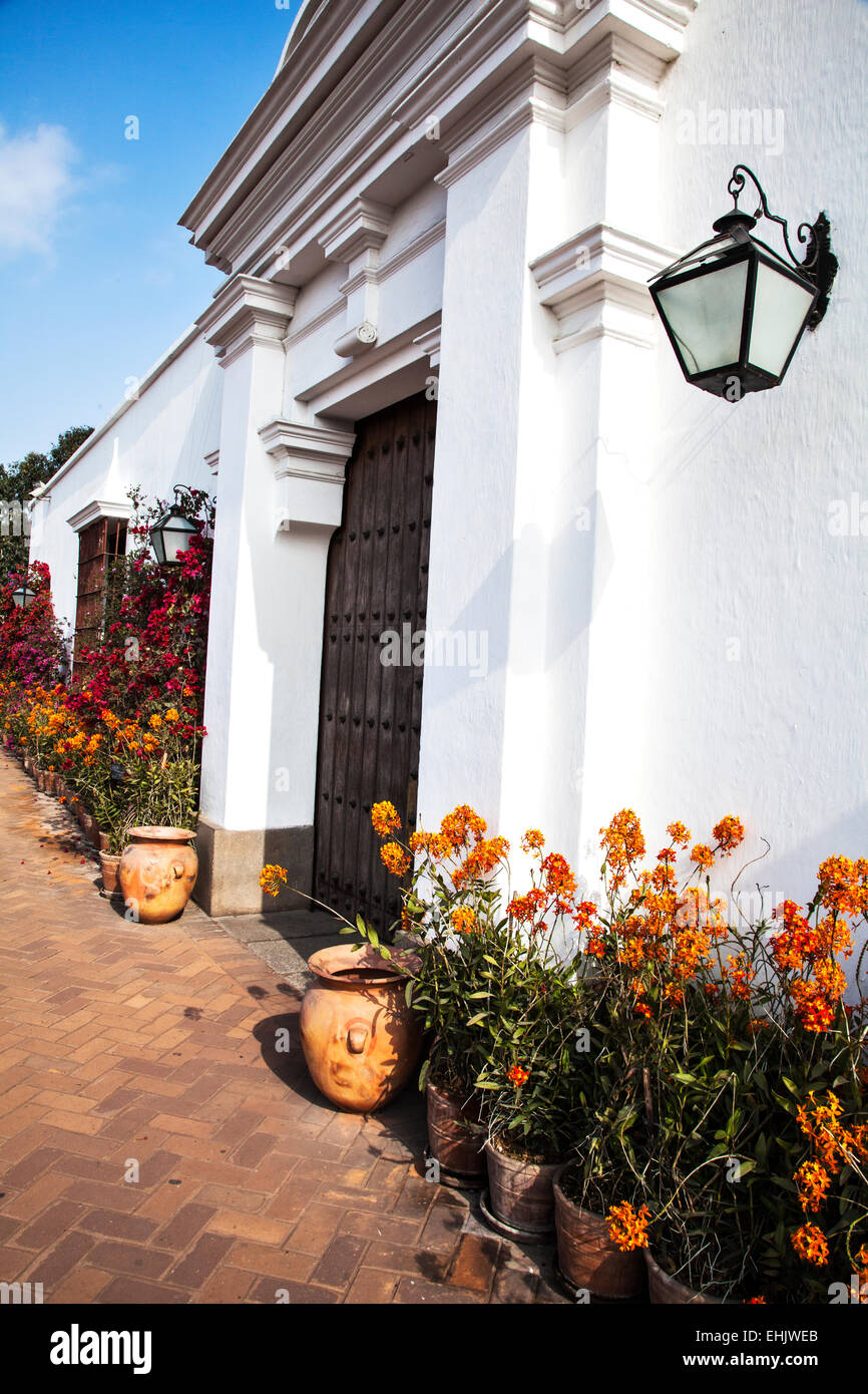 Il Museo Larco è chiamato dopo Rafael Larco Hererra che assemblato la vasta collezione di arte pre-colombiana visto là. Foto Stock