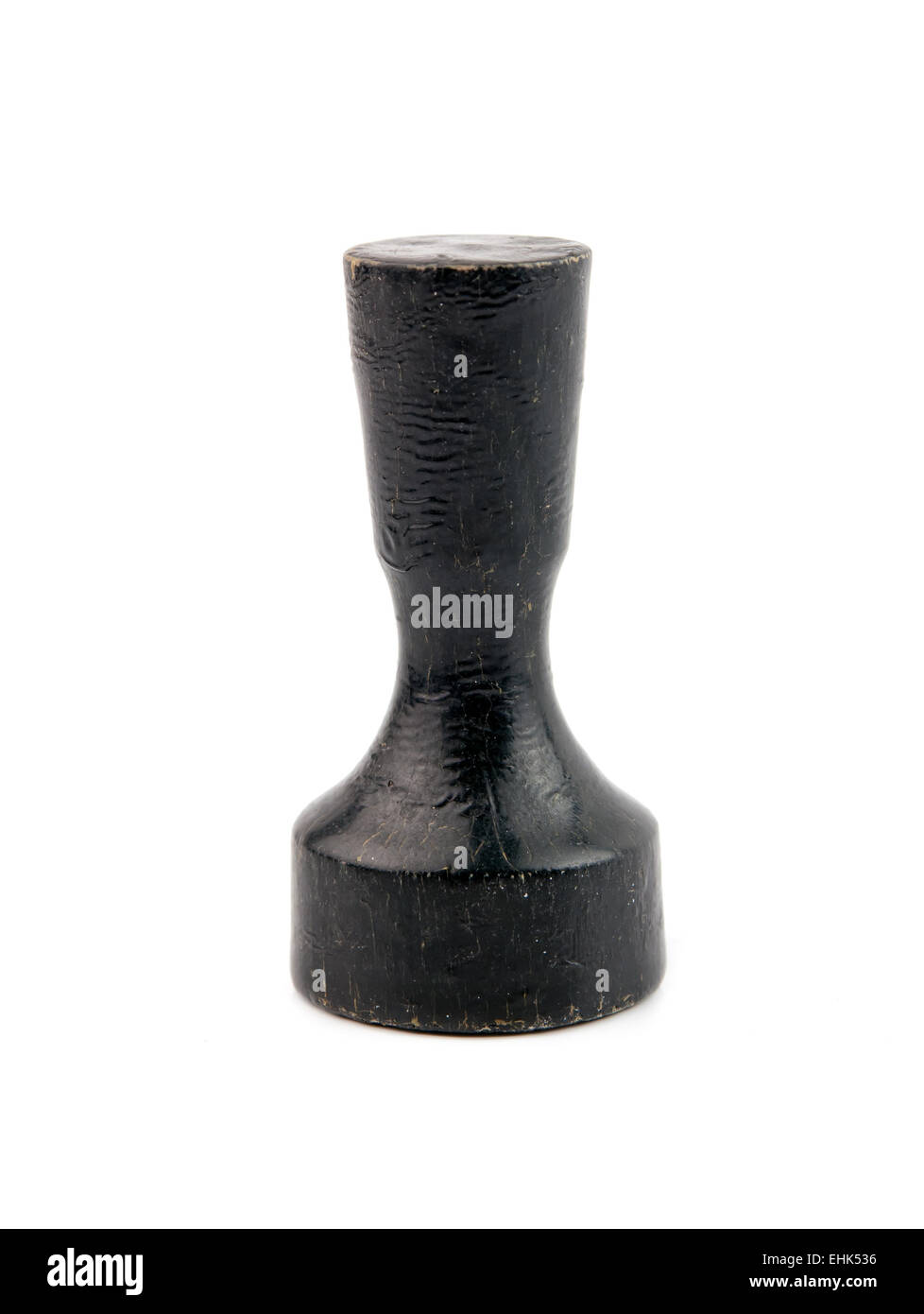 Il castello. Nero pezzo degli scacchi su bianco Foto Stock