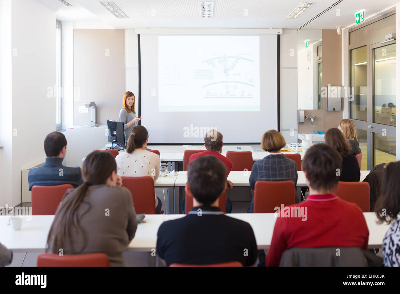 Lezione all università. Foto Stock