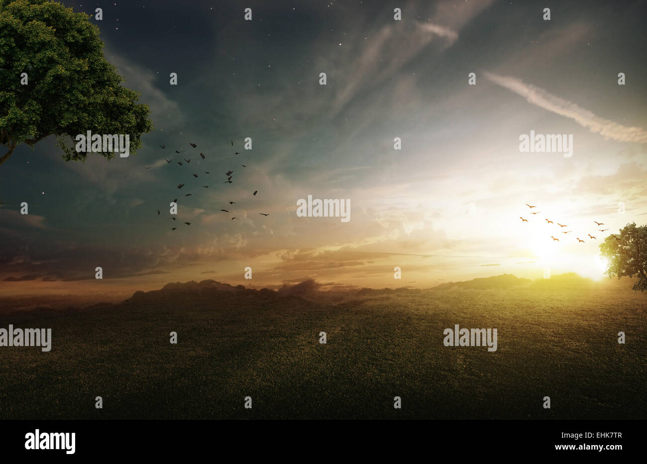 Sfondo Fantasy Foto Stock