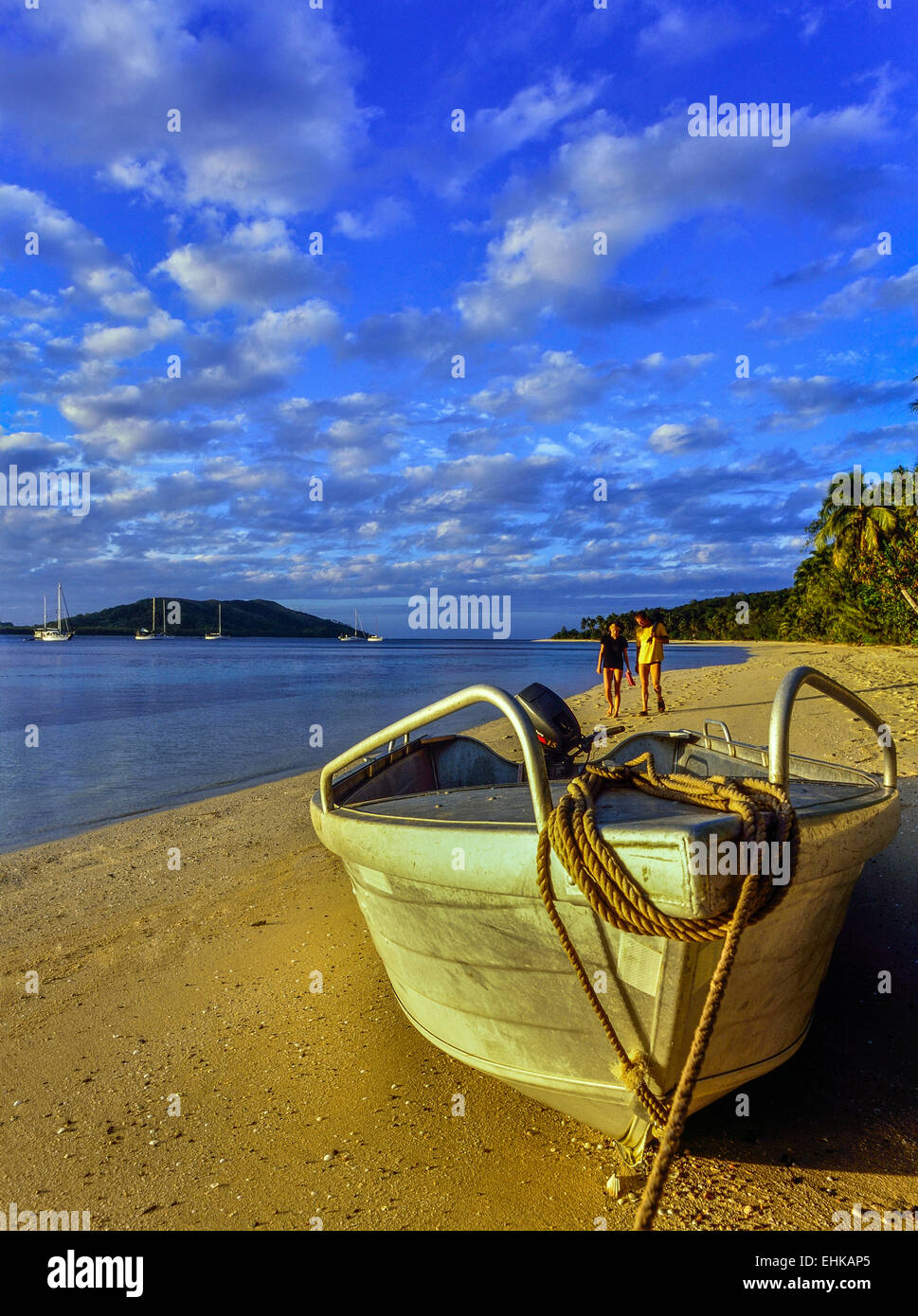 'Blue Lagoon Beach' ''Il Nanuya Lailai' Yasawa Island. Isole Figi. Pacific Foto Stock