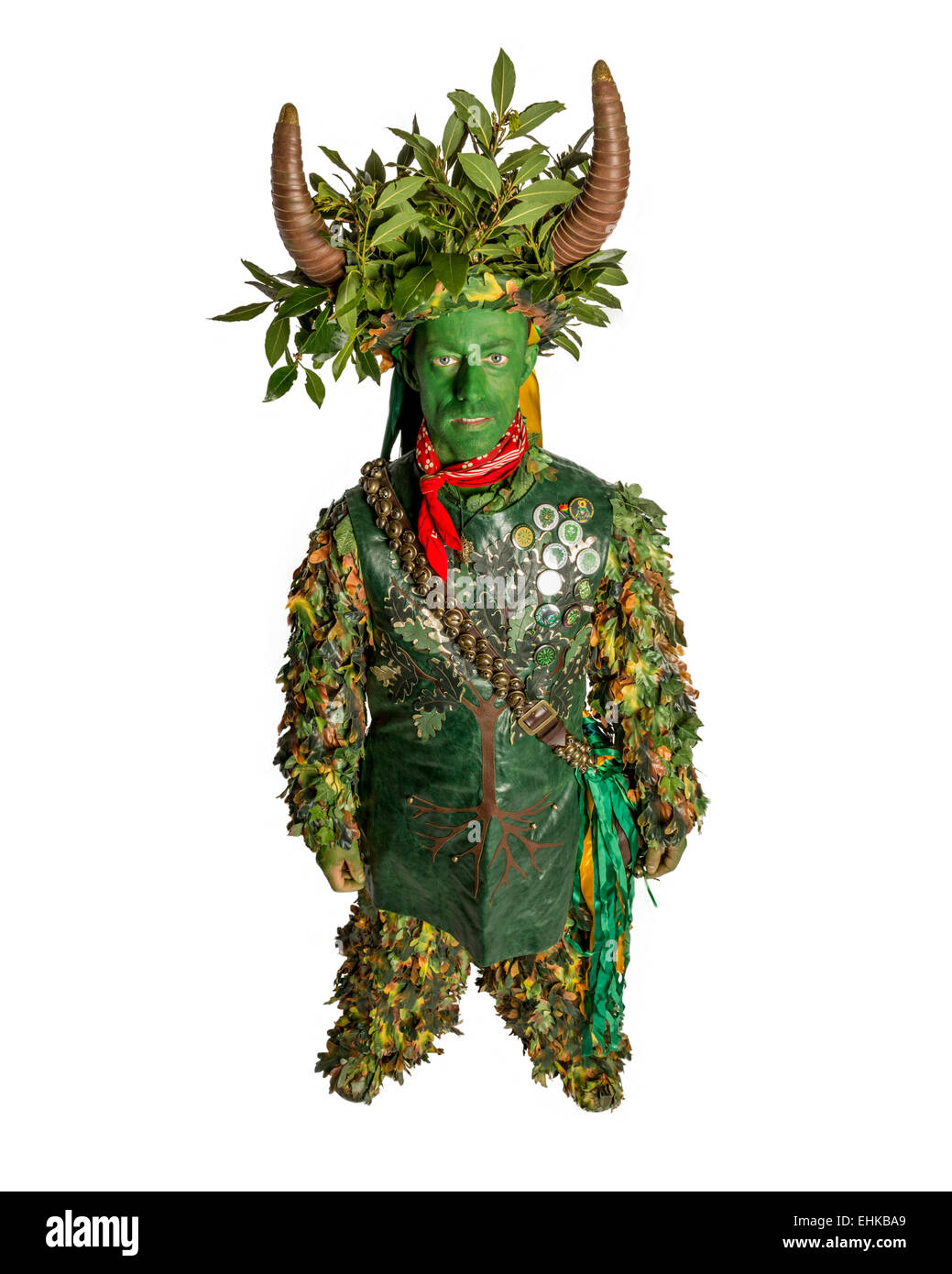 Costume partecipante al Jack nel Festival Verdi. Hastings. East Sussex. In Inghilterra. Regno Unito Foto Stock