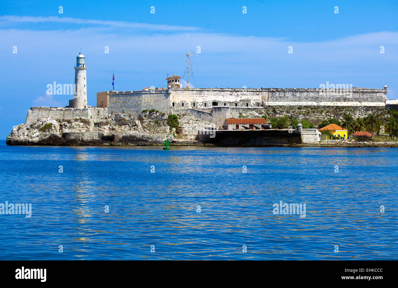 Morro castello fortezza, proteggendo l'ingresso alla baia di Havana, Cuba Foto Stock
