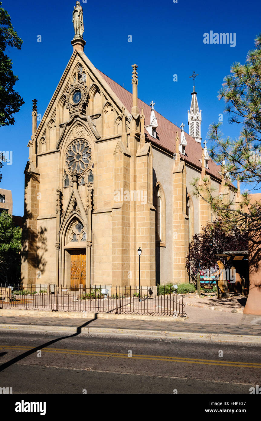 Cappella di Loreto, Old Santa Fe Trail Santa Fe, New Mexico Foto Stock