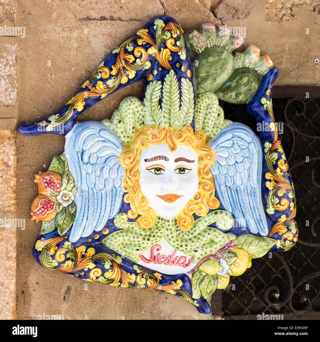 La famosa città di Caltagirone Sicilia noto per le sue ceramiche Foto Stock